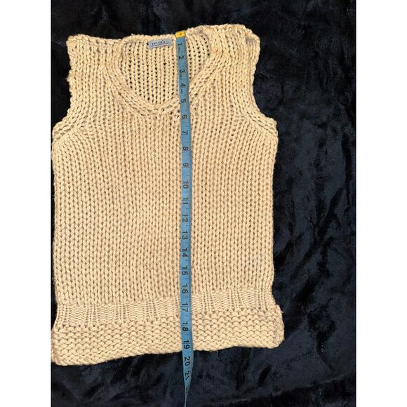 MALO THICK CHUNKY KNIT SOFTEST CASHMERE/SILK SLEEVELESS TOP 40 - Picture 11 of 13